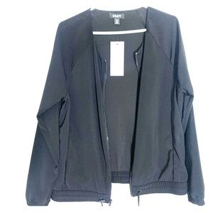 DKNY black lounge bomber jacket